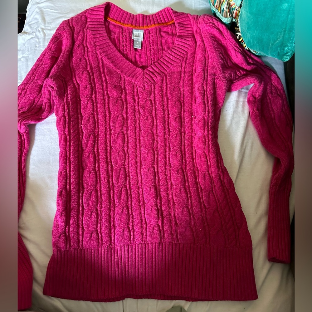 y2k hot pink sweater